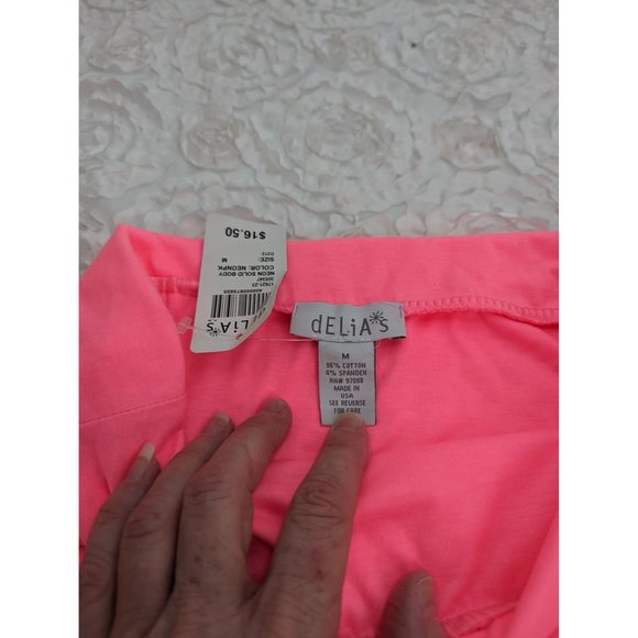 DELIAS NEW hot‎ pink mini skirt stretchy - Picture 3 of 5